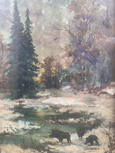 Fessler signed oil painting - oil,