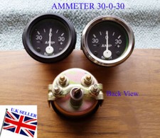 2" DIA CAR UNIVERSAL 30-0-30 Ammeter 50-0-50 , 80-0-80 AMP CLOCK 52mm DIAL GAUGE