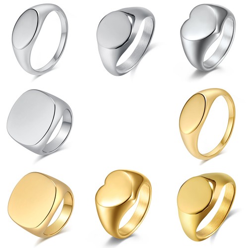 Women signet ring stainless - ring,