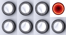 (Set/8) 4" Round "MIRAGE"