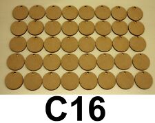 40 x WOODEN DISCS CIRCLES 30MM
