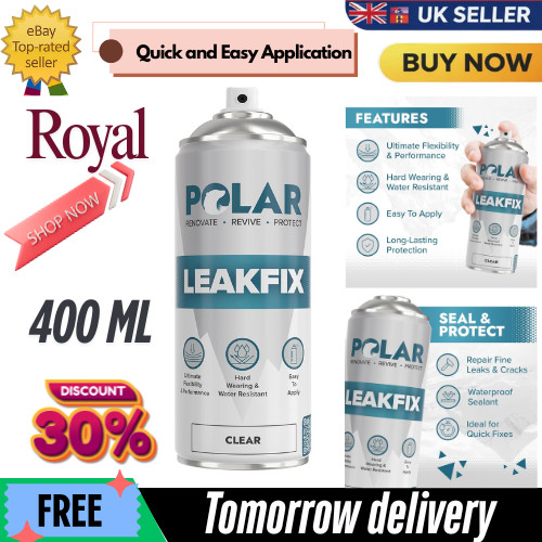 Polar clear leak sealer - clear, spray