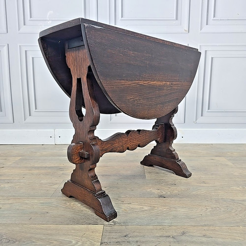 Antique drop leaf table wooden - table,