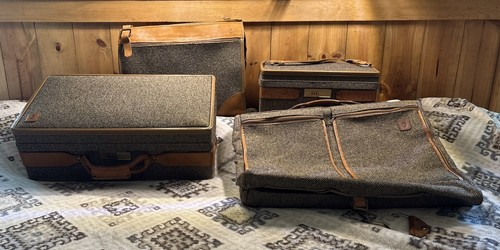 Vintage hartmann tweed - hartmann, leather