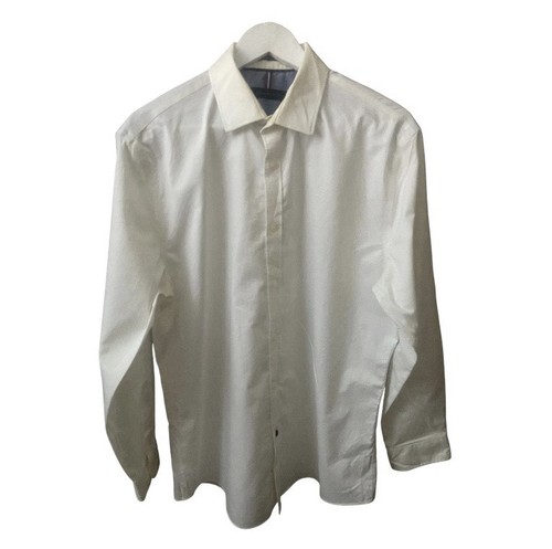 Men white dress shirt - white,