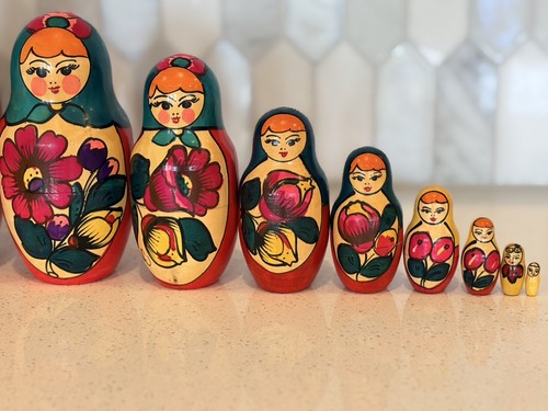 Vintage russian nesting dolls - vintage,