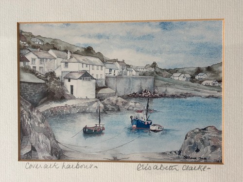 Signed print coverack - coverack, harbour