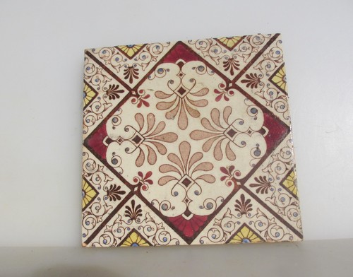 Victorian ceramic tile floral - tile,