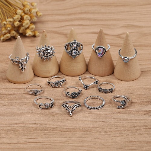 Set rings boho knuckle - of,