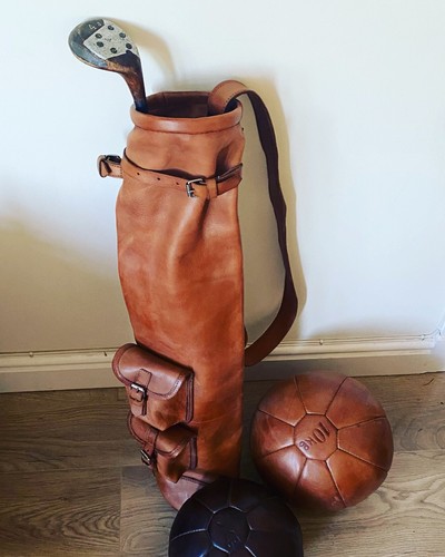 Leather golf bag - , club