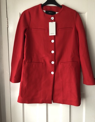 Zara red jacket coat - red,
