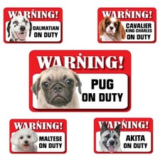 Pet Dog Warning Signs - Over 50 Types - Laminated Card Indoor Use - 20cm x 12cm