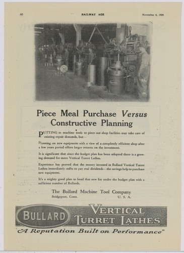 1926 bullard machine tool - bullard, co