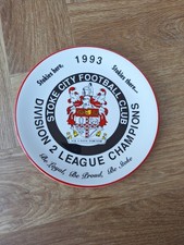 Stoke City 93 Div 2 League Champions Commemorative Plate Fine Bone China