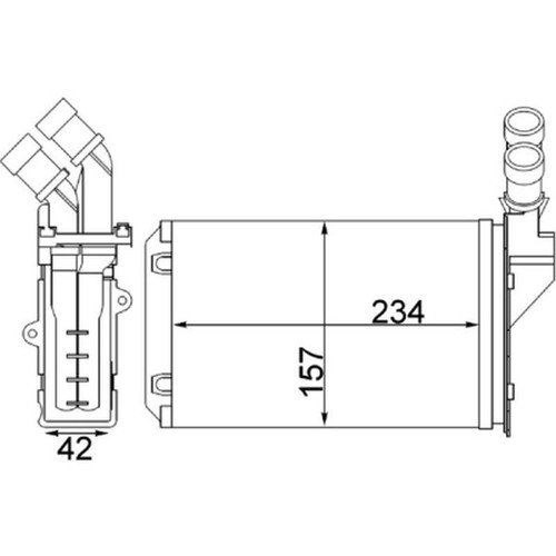 Mahle heater for - peugeot, 306