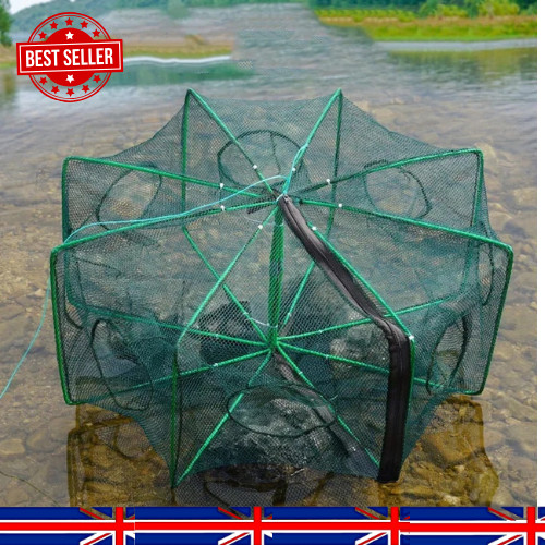 Folding fishing trap net - trap,