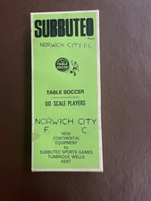 VINTAGE SUBBUTEO HEAVYWEIGHT NORWICH CITY COMPLETE BOXED TEAM