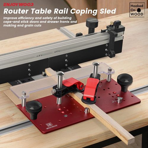 Router table rail coping sled - coping,