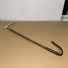 Antique 1900s Mark Cross Stag Antler Handle Silver Brigo  Riding Crop London