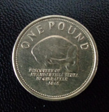 2009 Gibraltar Neanderthal Skull 1 one pound coin