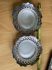 Pair Fully Hallmarked Vintage Bonbon Dishes EPNS   Silver