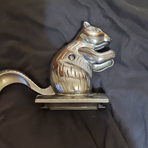 Silver metal squirrel - metal,