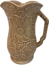 Kensington Ware Ceramic Floral Embossed Jug Pitcher Vintage Collectible