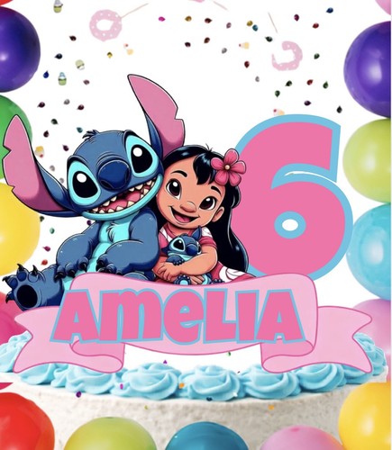 Stitch lilo cake topper - lilo,