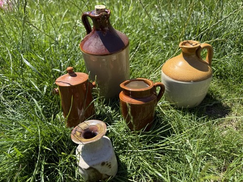 Vintage flagons and jugs - and,