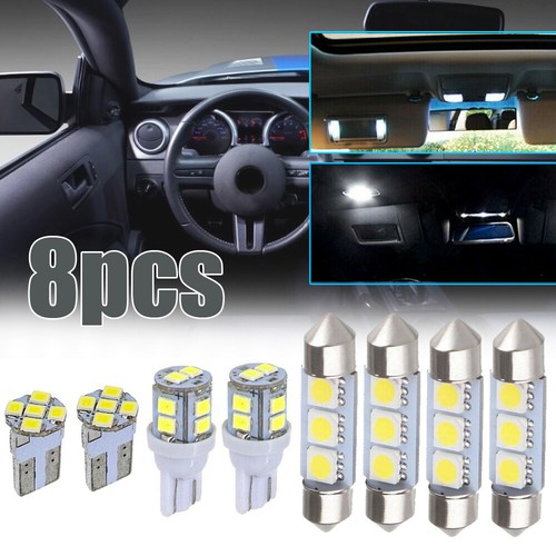 White led car - 8x, interior