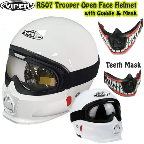 Open face motorcycle jet - open,