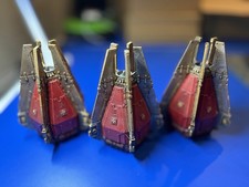 W40K Space Marine Drop Pods X3 Painted Red Gold Minotaurs