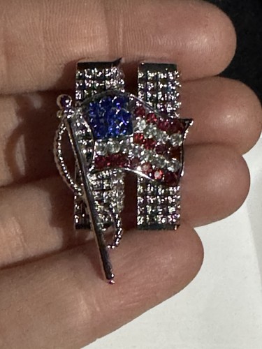Rhinestone american flag - american,