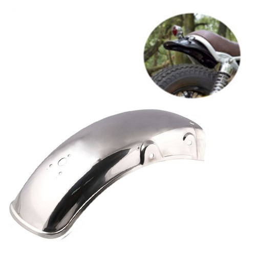 Stainless steel rear mudguard - steel,