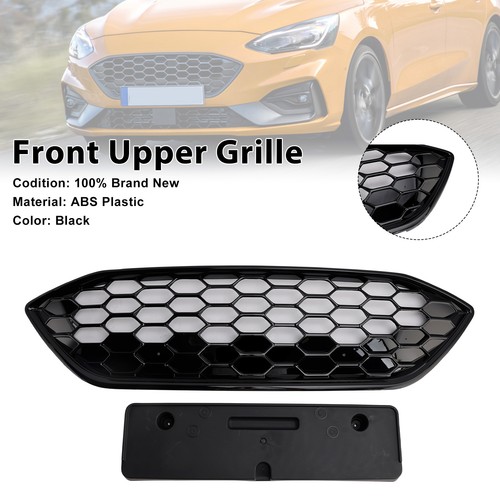 Gloss black front bumper - black,