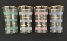 4 x small VINTAGE etched