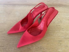 ZARA Red Slingback Shoes EU39 (UK6) (GENUINE)