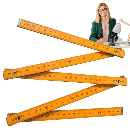 Vintage wooden folding ruler - folding,