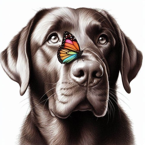 Chocolate labrador cross - labrador,