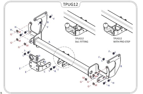 Towbar for vauxhall vivaro jul - for,