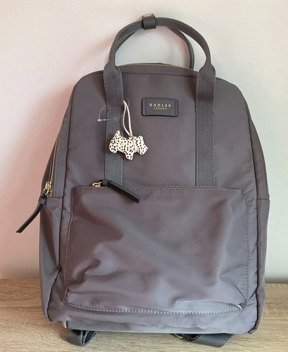 Radley grey nylon rucksack - grey,
