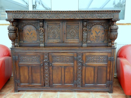 Court cupboard country - cupboard, oak