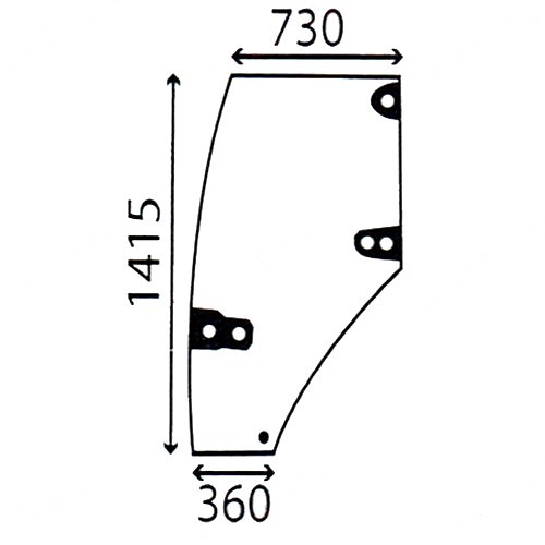 Door glass for mccormick - door, (l/h)