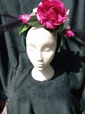 Handmade Unique Flower Fascinator Festival Wedding Belly Dance 