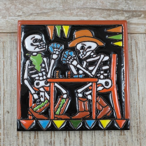 Mexican relief tile 5x10 5 - relief, 10.5x10.5