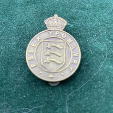 British Army Cap Badge Essex Yeomanry Genuine
