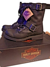 Harley Davidson RR-Ranger 9" Mens Leather Zip Up Biker Ankle Boots UK 6 40