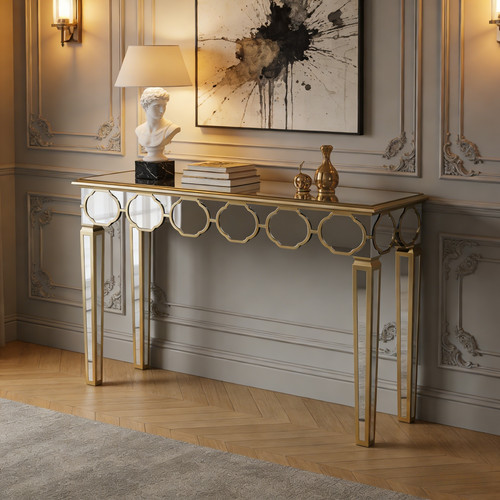 Mirrored console table luxury - console,