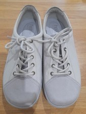 LOVELY LADIES HOTTER  DEW GREY LEATHER SHOES - SIZE 5.5 STD - BNWOB