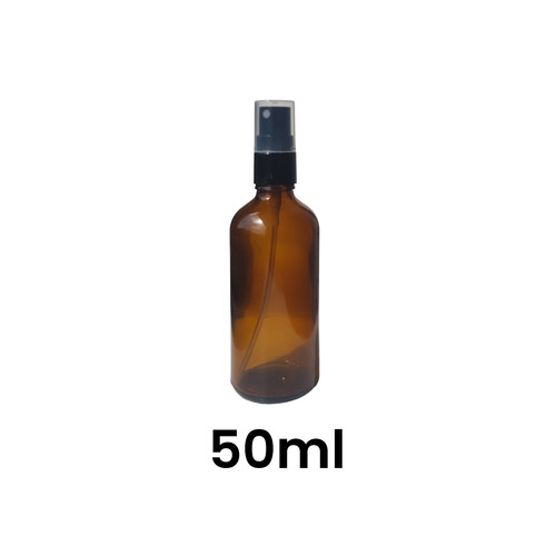 Amber glass fine mist atomiser - amber,